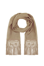 Load image into Gallery viewer, Gold-colored bobbin lace shawl made on a handmade loom