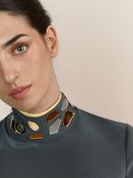 Load image into Gallery viewer, Vestido Amanda Corto Gris Arcade