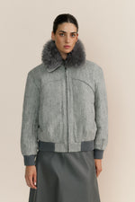 Load image into Gallery viewer, Bomber Kate Gris Anis Arcade