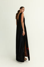 Load image into Gallery viewer, Eleni Black Flower Dress