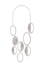 Load image into Gallery viewer, Silver Oval Necklace