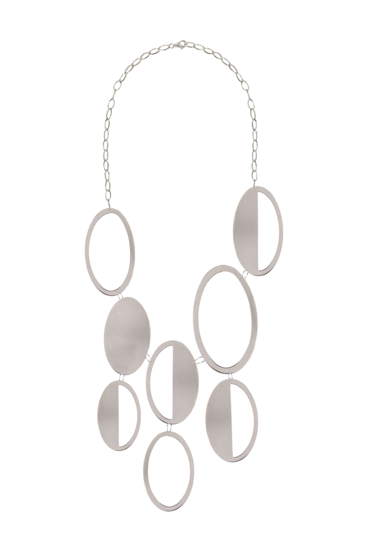 Silver Oval Necklace