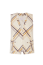 Load image into Gallery viewer, Chaleco Bianca Cuadros Malibu Beige