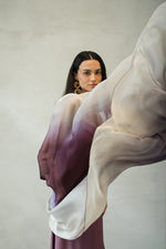 Cargar imagen en el visor de la Galería, Chal Chiffon Malibu Morado -Blanco