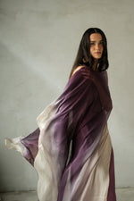 Cargar imagen en el visor de la Galería, Chal Chiffon Malibu Morado -Blanco