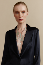 Load image into Gallery viewer, Silver Oval Necklace