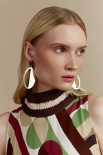 Cargar imagen en el visor de la Galería, Pendientes Óvalos Granate Gold