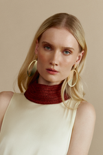 Load image into Gallery viewer, Ivory Gold Oval Earrings