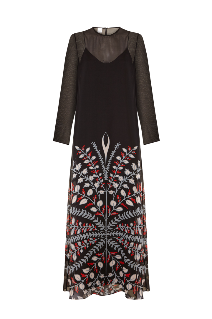 Vestido Claire Bouquet Black