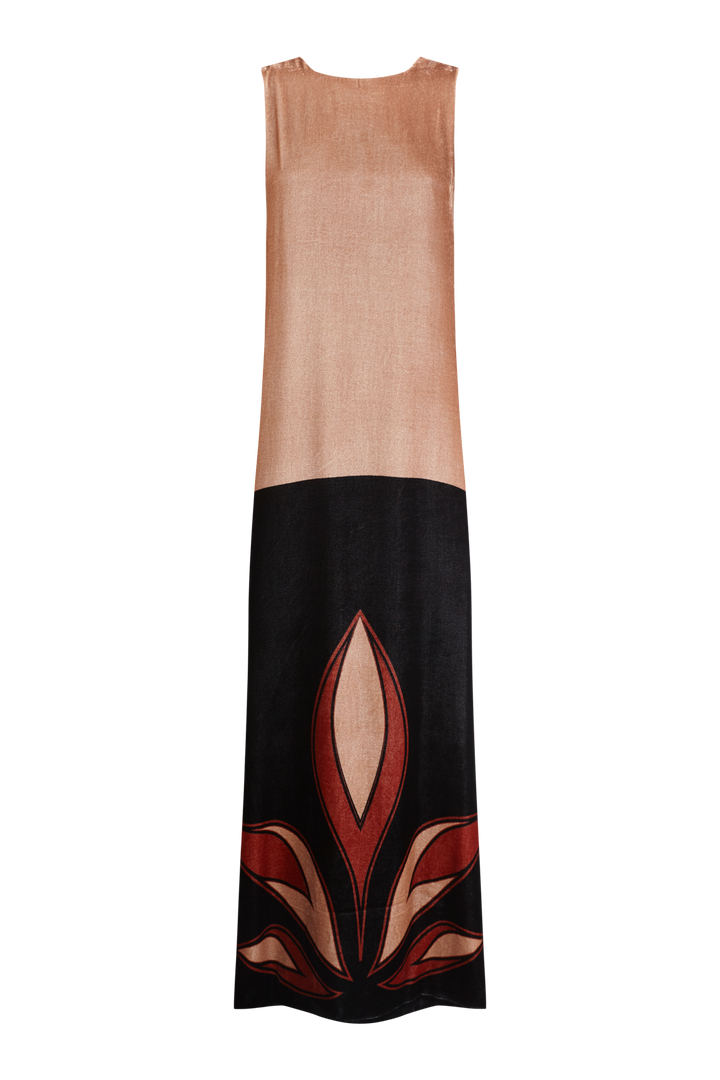 Vestido Eleni Flor Bicolor