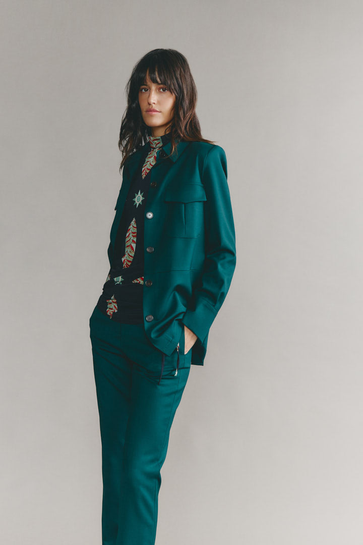 Blazer Rose-Petroleum Green