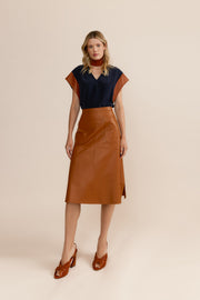 Falda Berta Cognac Napa