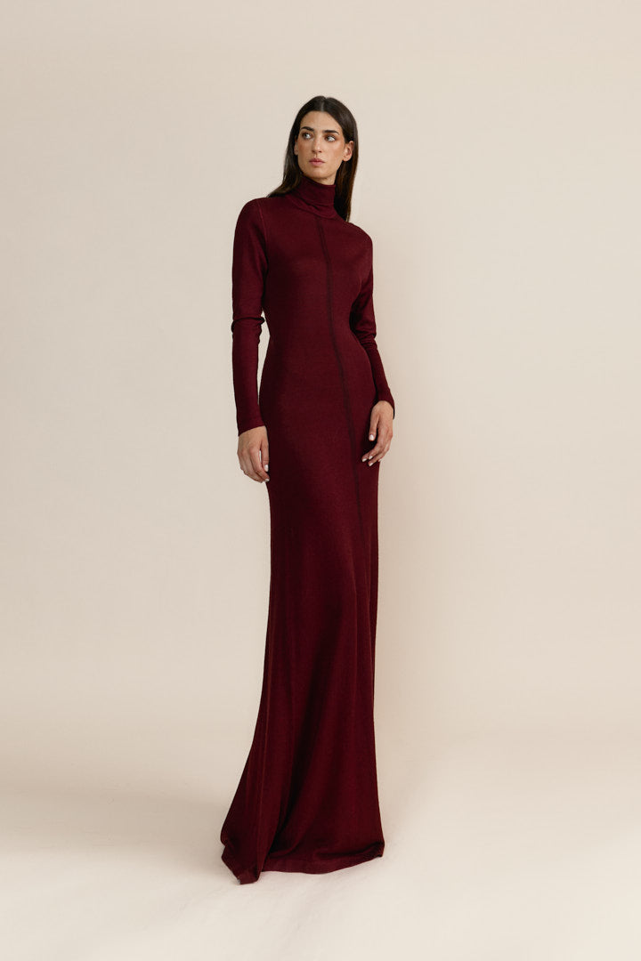 Vestido Casimira Burdeos