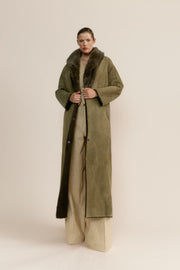 Abrigo Maxi Boyfriend Combi Verde Militar