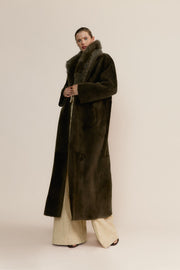 Abrigo Maxi Boyfriend Combi Verde Militar
