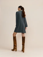 Cargar imagen en el visor de la Galería, Vestido Amanda Corto Gris Arcade
