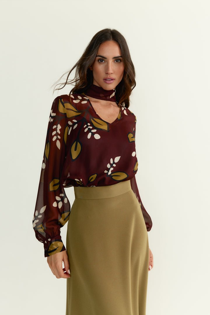Camisa Francesca Nocturno Burdeos