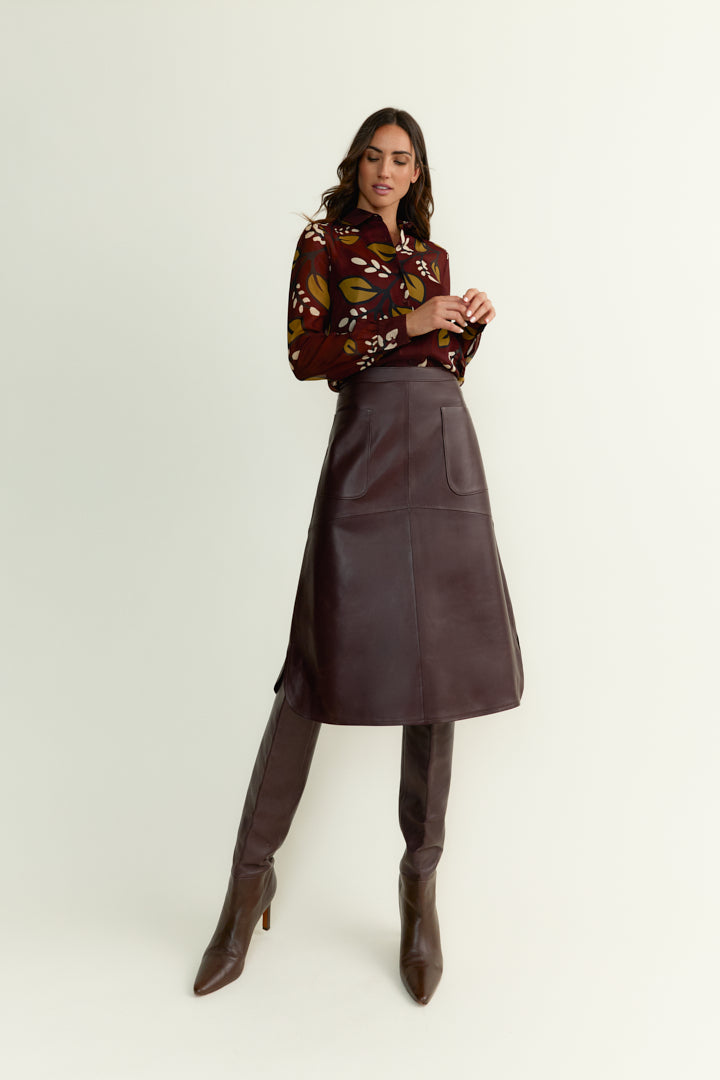 Falda Berta Burdeos