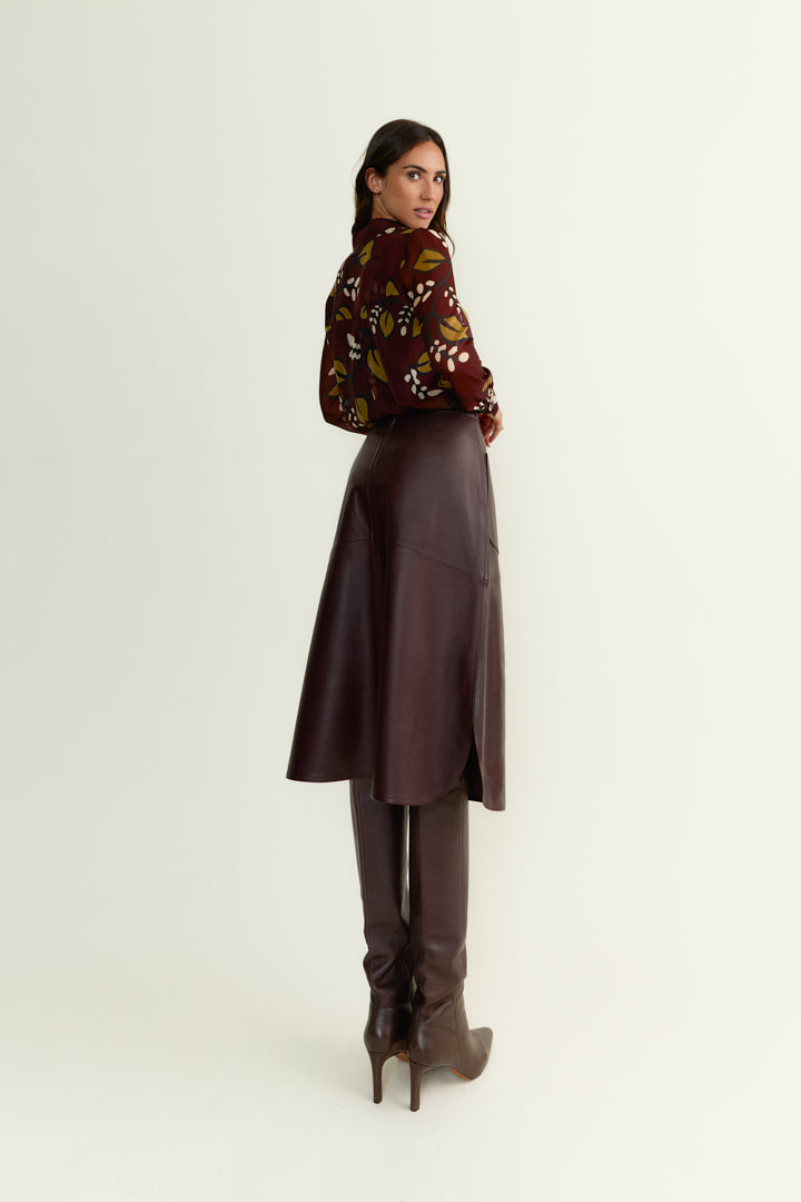 Falda Berta Burdeos