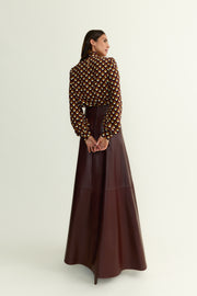 Falda Diandra Napa Burdeos