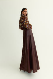 Falda Diandra Napa Burdeos