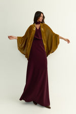 Cargar imagen en el visor de la Galería, Kimono Velvet Bouquet Mostaza
