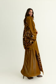 Vestido Eleni Bouquet Mostaza