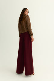 Nicola Shirt Brown Suede
