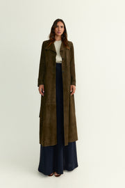 Sara Trench Olive Green