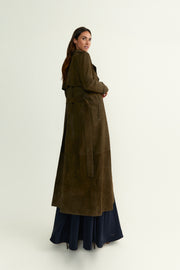 Sara Trench Olive Green