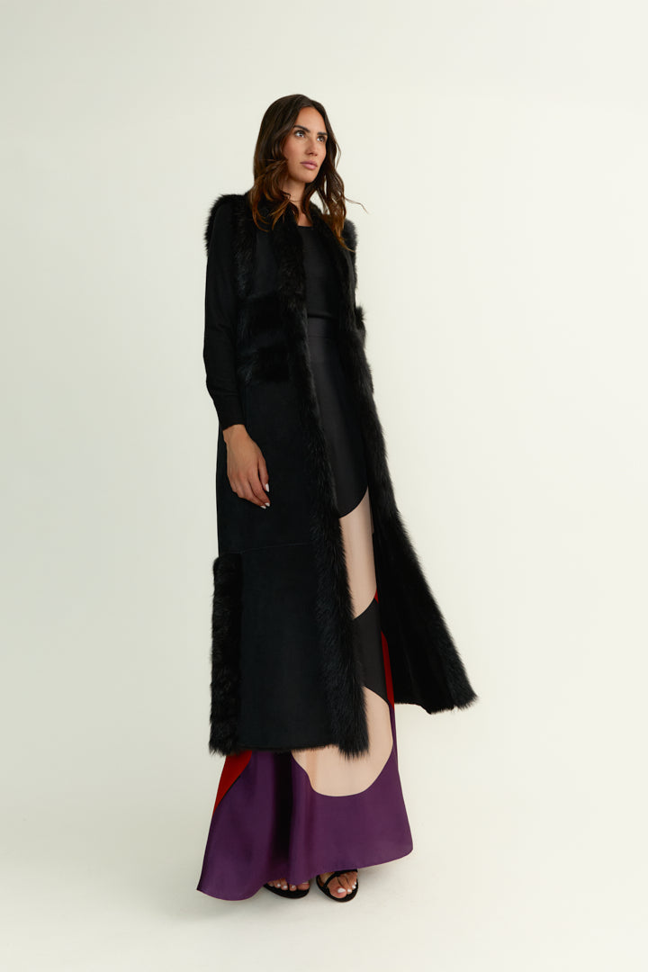 Chaleco Maxi Eve Negro