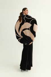 Kimono Orquídea Velvet B&W