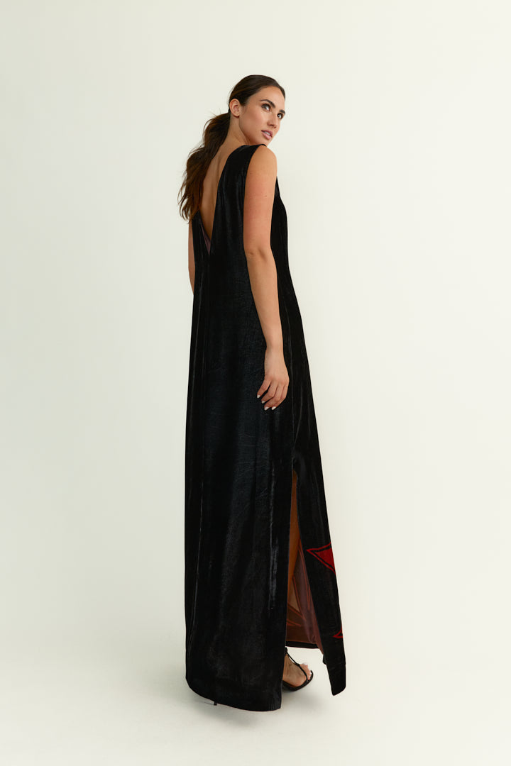 Vestido Eleni Flor Negro