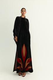 Kimono Bouquet Black Velvet