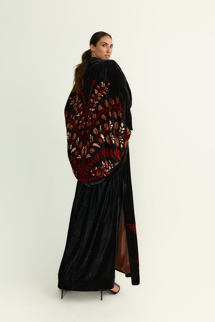 Kimono Bouquet Negro Velvet