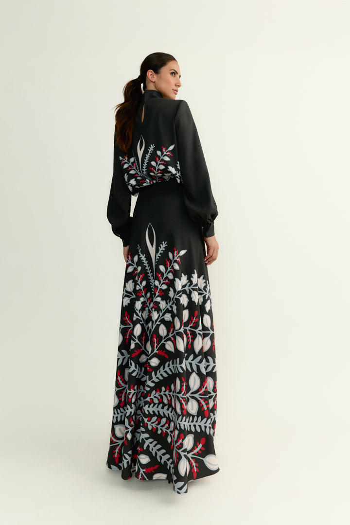 Diandra Skirt Bouquet Black