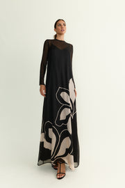 Claire Dress Orquídea B&W