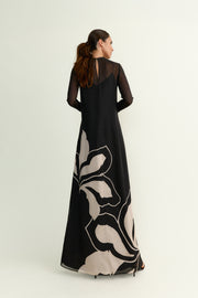 Claire Dress Orquídea B&W