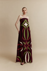 Vestido Adele Constelaciones Marrón