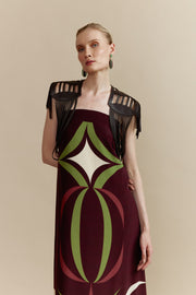 Vestido Adele Constelaciones Marrón