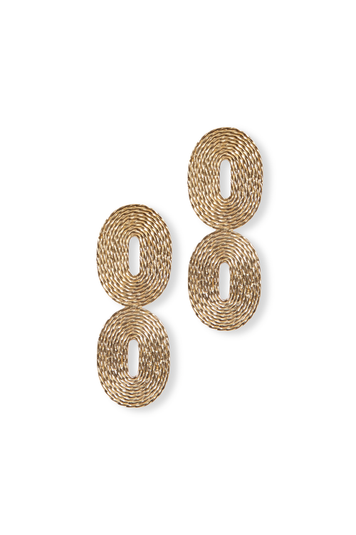 Pendientes dobles Hilo Salomónico Gold