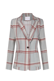 Blazer Lauren Cuadros Gris