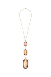 Colgante Oval Constelaciones Marfil Naranja