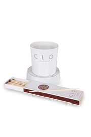 Vela blanca 3 mechas de Peonía y Talco