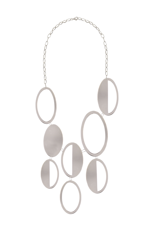 Silver Oval Necklace