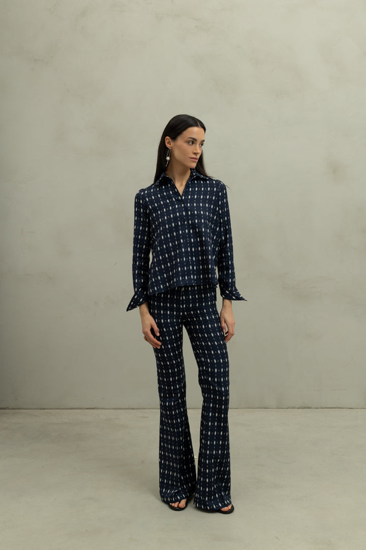 Camisa Diane Ovalos Blue