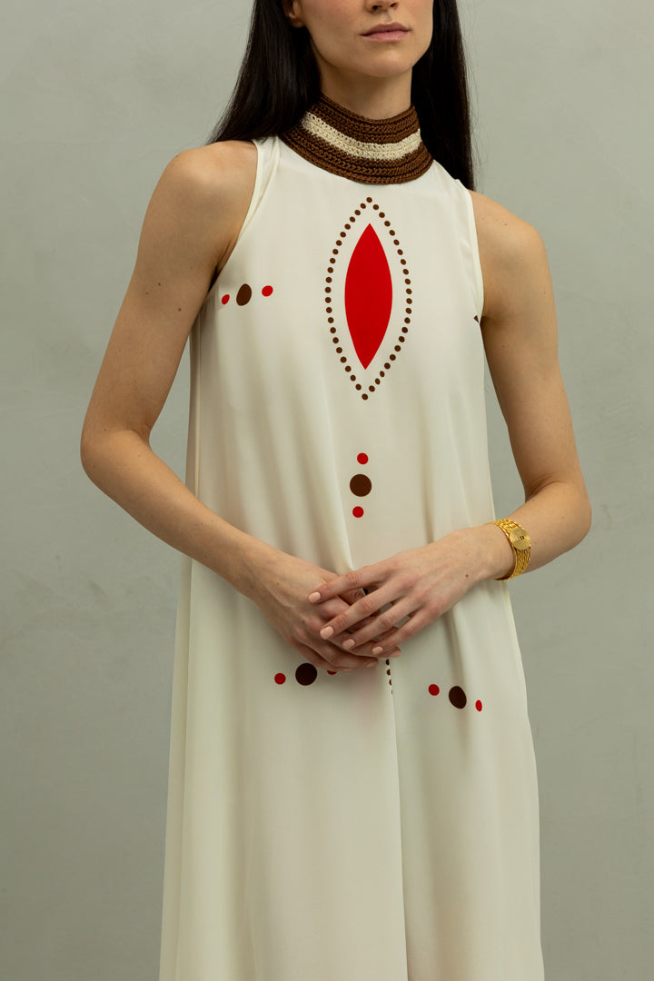 Vestido Kom - Ovalos Beige