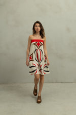 Load image into Gallery viewer, Vestido Adele Mini Constelaciones Strawberry
