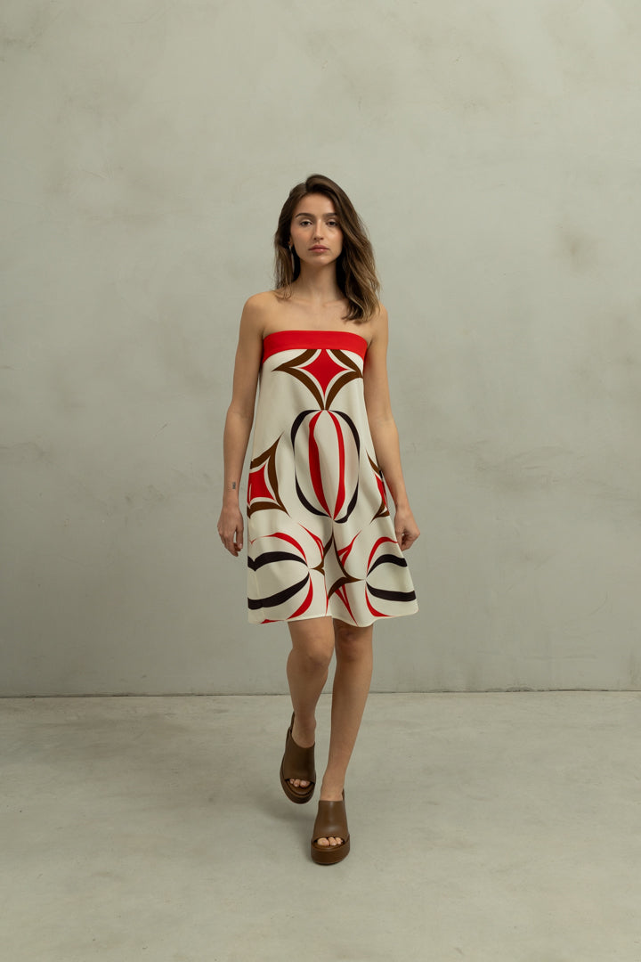 Vestido Adele Mini Constelaciones Strawberry