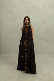 Vestido Kom - Ovalos Choco
